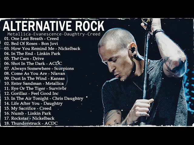 Linkin Park, Creed, Daughtry, Metallica, ACDC Greatest Alternative Rock Of The 2000s