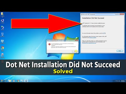 Dot Net Framework Installation Error