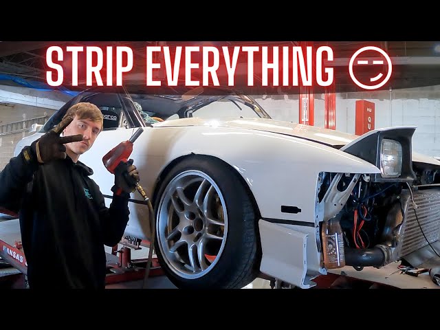 Straightening the 240sx Frame and Removing Type X Wing, Windows, and More on my S13 2022
