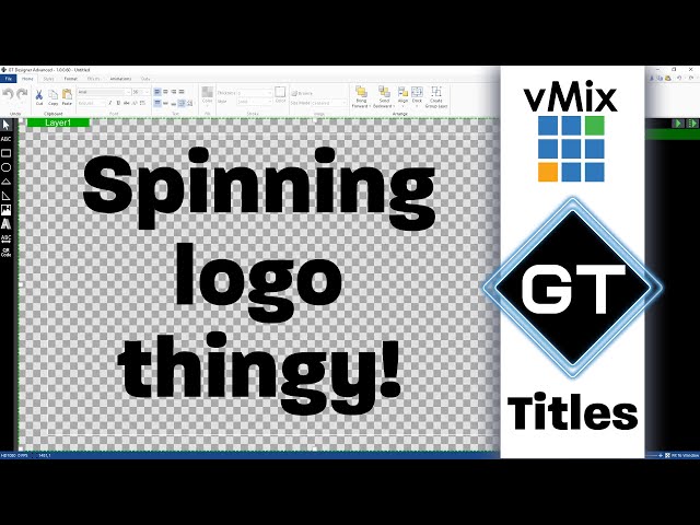 vMix GT Title Designer- How to create a spinning logo thingo!