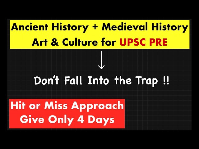 4 Days is All You Need - *Only* Resource for Ancient, Medieval & Art & Culture for UPSC PRELIMS