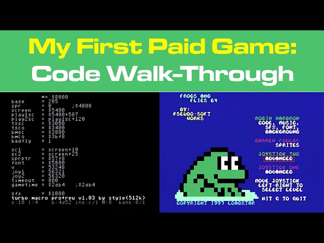 My First Paid Game Dev: Code Walkthrough of Frogs And Flies on the Commodore 64