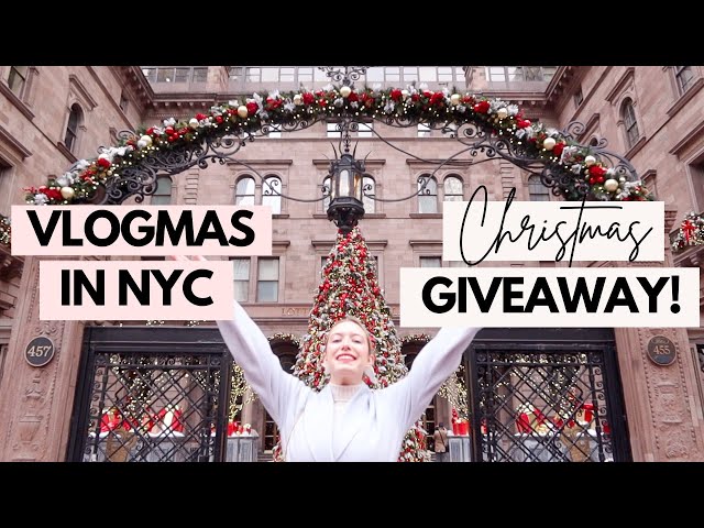 VLOGMAS DAY 13: CHRISTMAS IN NEW YORK! **GIVEAWAY!!** Work from home day, Rolf's, Bergdorfs Ornament