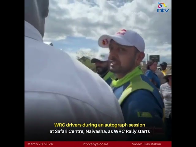 WRC drivers during an autograph session in Naivasha