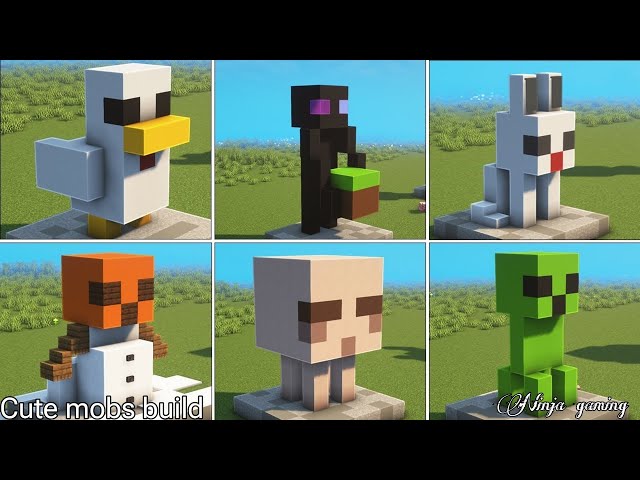 Minecraft tutorial Cute Mobs figure Build | Ep1 #minecraft