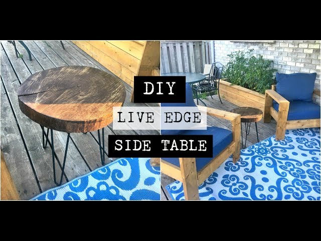 DIY Live Edge Side Table | CHEAP & EASY HACK
