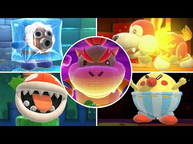 Yoshi's Woolly World - All Bosses