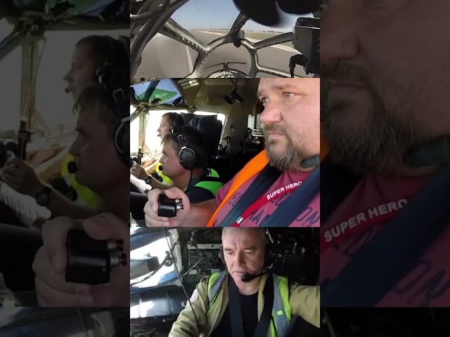 FULL CONCENTRATION! Amazing Antonov 12 Takeoff from Valencia! [AirClips] #shorts
