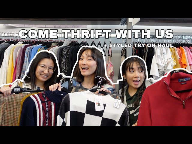 COME THRIFT WITH US! ☃️*winter clothes edition*🧦