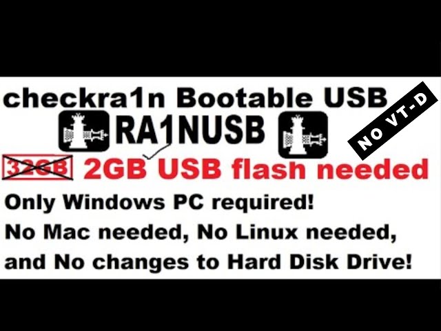 (EASIEST)[New ra1nUSB needs only 2GB flash drive] "checkra1n" jailbreak for Windows PC!Full Tutorial
