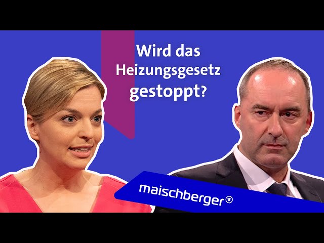 Heizungs-Streit: Katharina Schulze (B’90/Grüne) und Hubert Aiwanger (Freie Wähler) | maischberger