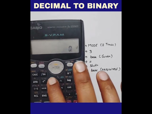 decimal to binary in calculator
