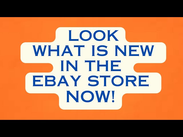 Look What Is New In The Ebay Store!