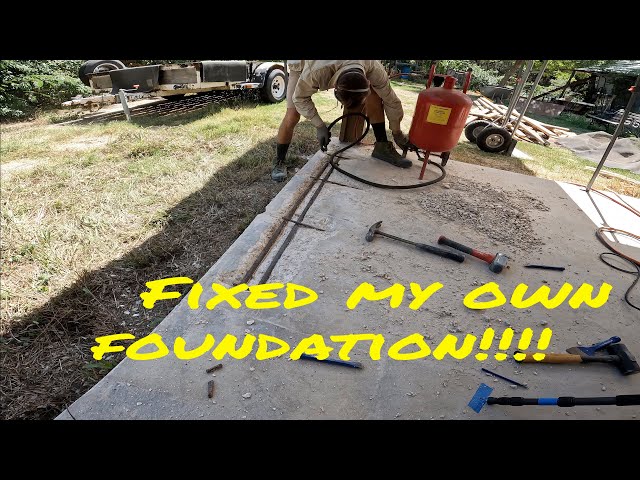 Fix exposed rebar in concrete foundation
