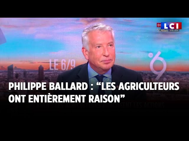 Colère des agriculteurs : "Ils ont entièrement raison", estime Philippe Ballard