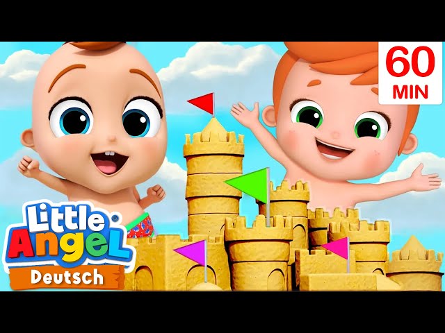 Wir bauen eine Sandburg! | Kinderlieder mit Klein Joni | Little Angel Deutsch