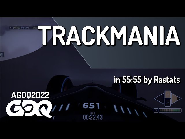 Trackmania by Rastats in 55:55 - AGDQ 2022 Online
