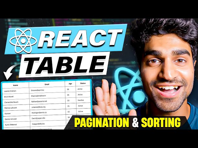 Create Table with Sorting and Pagination, React Table Tutorial