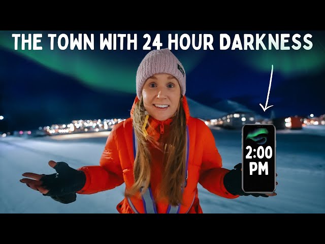 24 HOURS in the town with 24 HOUR DARKNESS | Svalbard