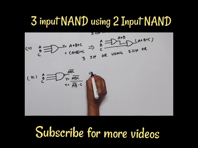 3 input NAND using 2 input NAND