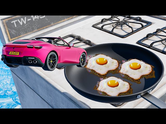 Cars vs egg and bacon in GTA 5