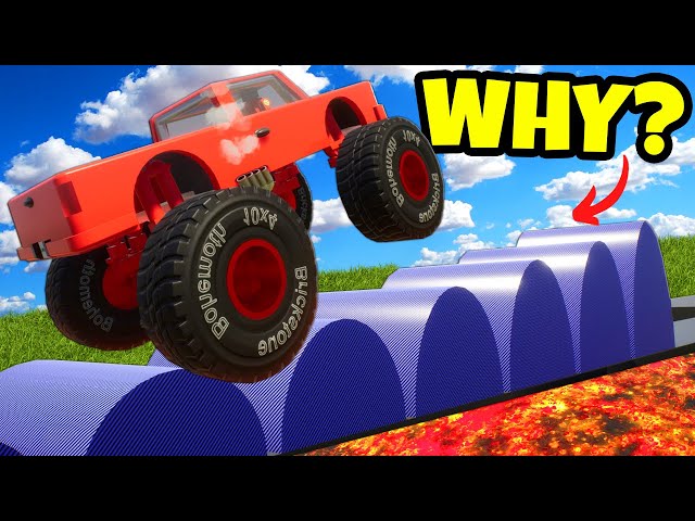 NEW UPDATE! Testing MONSTER TRUCK vs Speed Bumps in Brick Rigs