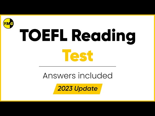 New TOEFL Reading Test with Answers