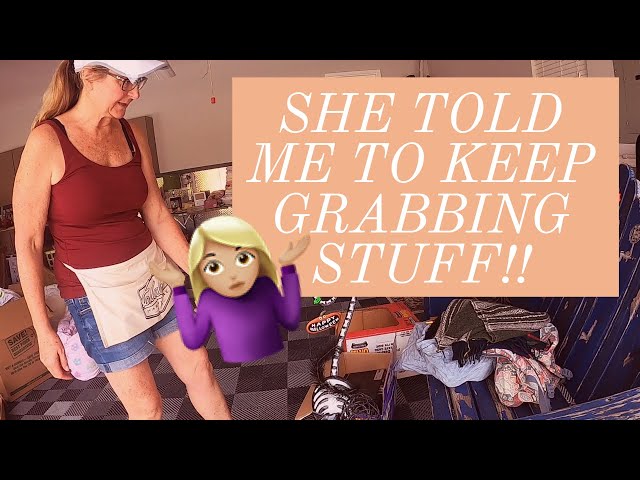 SHE TOLD ME TO GRAB MORE STUFF AT THIS YARD SALE! | Garage Sale Shop With Me to Sell on Ebay & Posh!