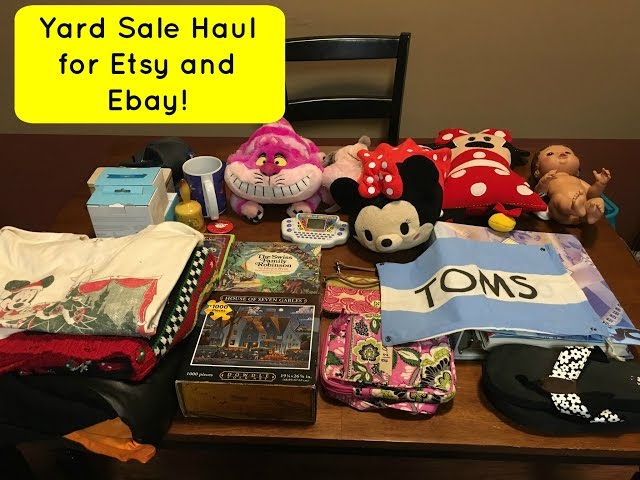 Yard Sale Haul to Sell on Etsy and Ebay June 11th 2016