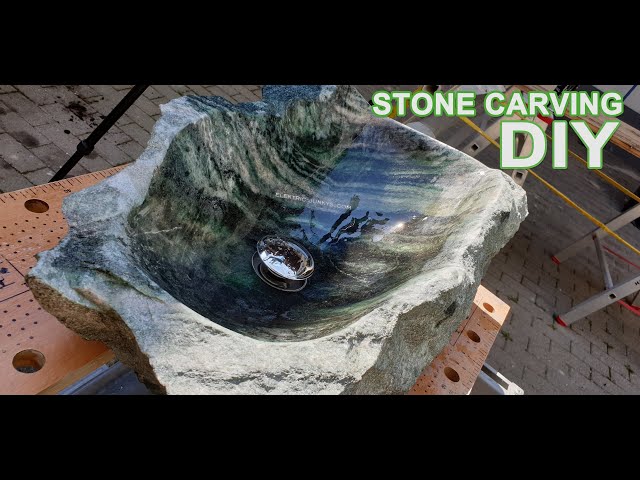 How To Carve A Marble/Granite Stone Sink bowl in a Day #DIY