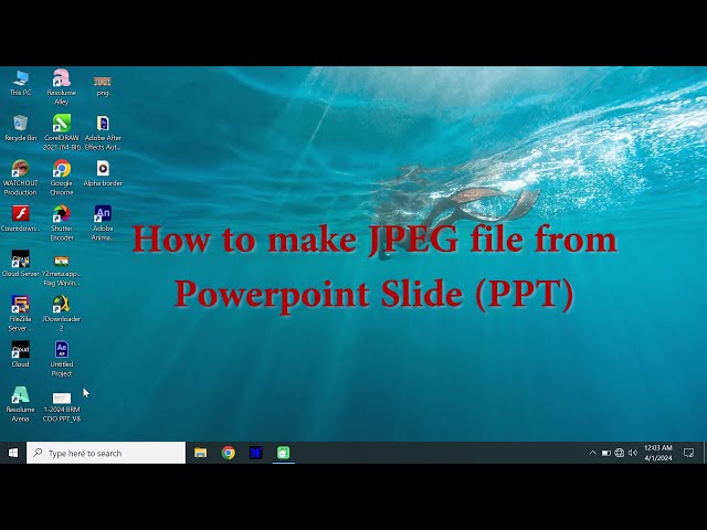 How to make JPEG file from Powerpoint slide.पावरपॉइंट स्लाइड से JPEG फाइल कैसे बनाएं