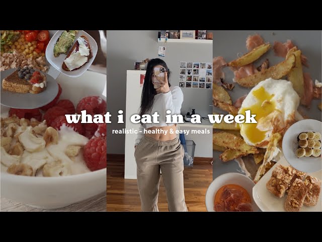 what I eat in A WEEK *realistic* healthy recipe ideas + buying groceries | VLOG
