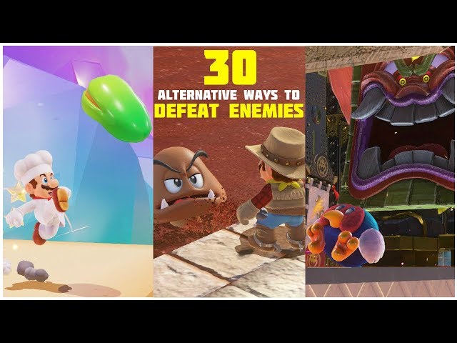 Super Mario Odyssey - 30 Alternative/Fun Ways To Defeat Enemies
