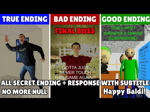 All Secret Ending - Baldi's Basics Classic Remastered (Unlocked Mode + Code + Response) [Official]