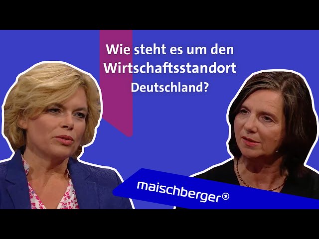 Katrin Göring-Eckardt (Grüne) & Julia Klöckner (CDU) zu Wirtschaftspolitik + Migration |maischberger