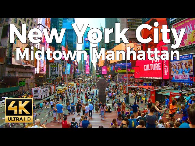 New York City Walking Tour Part 1 - Midtown Manhattan (4k Ultra HD 60fps) – With Captions