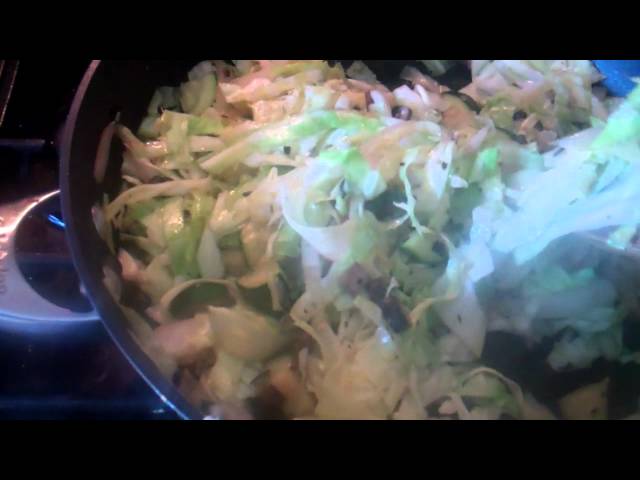 Sauteed Cabbage & Italian Chicken for dinner