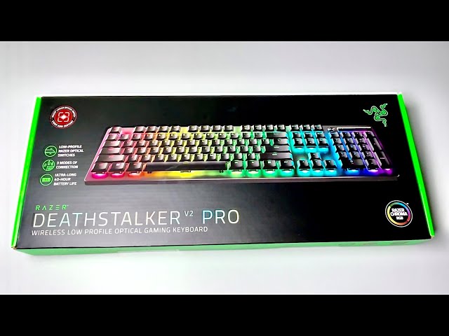 Razer Deathstalker V2 Pro Keyboard Unboxing - ASMR