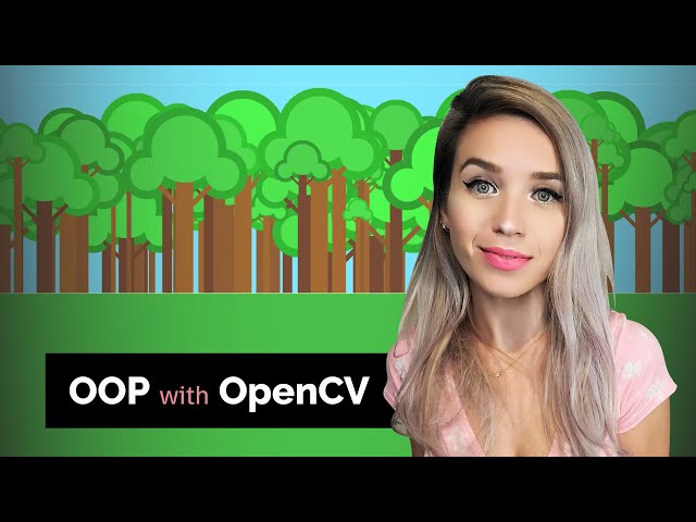 Draw a Forest of Random Tree Objects with Python OpenCV - Classes and OOP Practice for Beginners