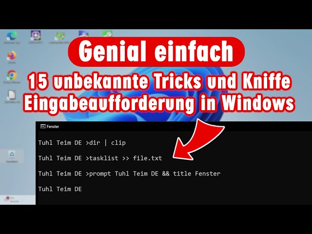 15 unbekannte Tricks Eingabeaufforderung Windows 11 und 10 - Befehle und Kniffe