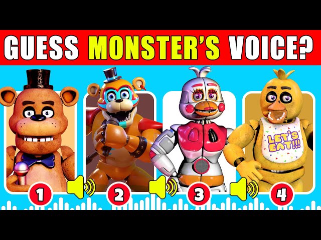 IMPOSSIBLE 🔊 Guess The Voice! | Fnaf Five Nights At Freddys, The Amazing Digital Circus