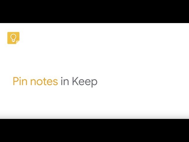 Pin a note in Google Keep
