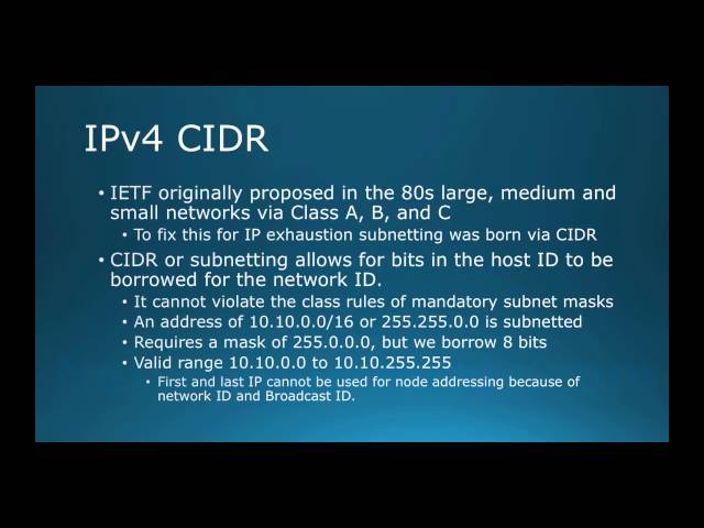 70-410 Objective 4.1 - Configuring IPv4 and IPv6 in Server 2012 R2 Lecture Notes Part 1