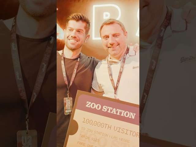 Yesterday, Zoo Station welcomed its 100,000th guest. Congratulations, Brendan. u2zoostation.com