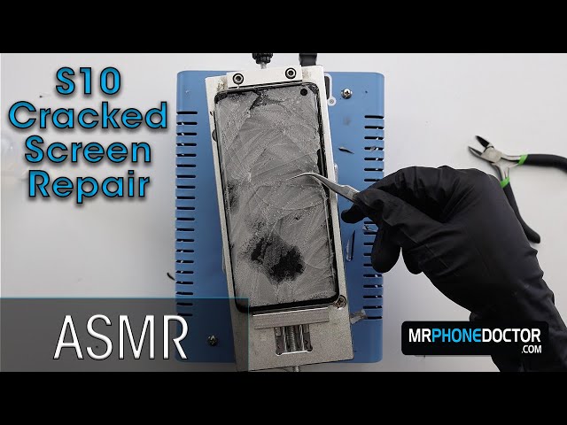 Samsung Galaxy S10 Cracked Screen Phone Repair Restoration - ASMR