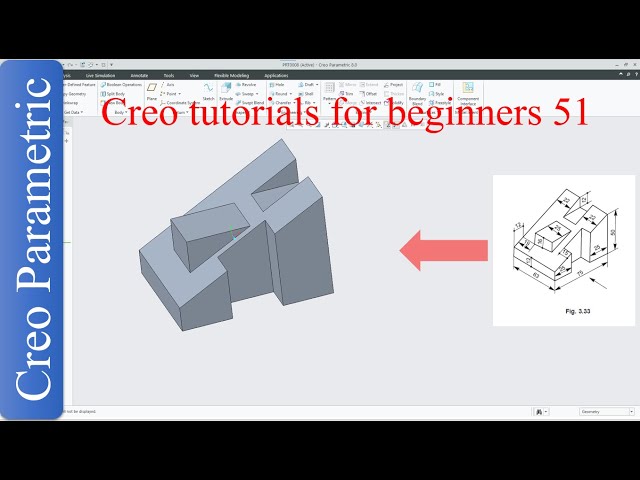 Creo parametric tutorials for beginners|creo|proE|tutorial-51