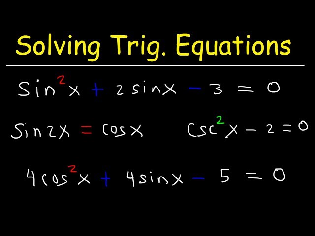 Solving Trigonometric Equations By Factoring & By Using Double Angle Identities