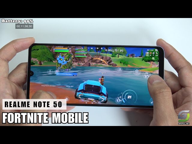Realme Note 50 Fortnite Gameplay | Unisoc Tiger T612