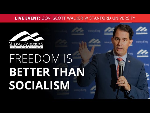 Freedom is better than socialism | Governor Scott Walker LIVE at Stanford University