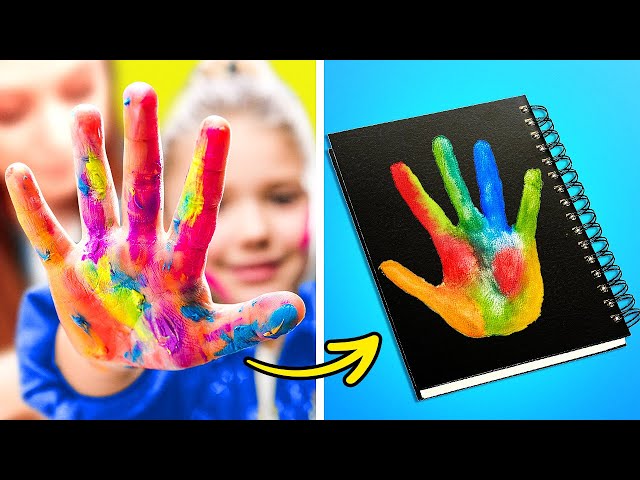 PAINTING TRICKS FOR BEGINNERS || Easy School Hacks, Colorful Crafts Ideas And Funny Pranks